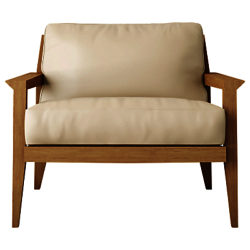 Case Stanley Leather Armchair Cream